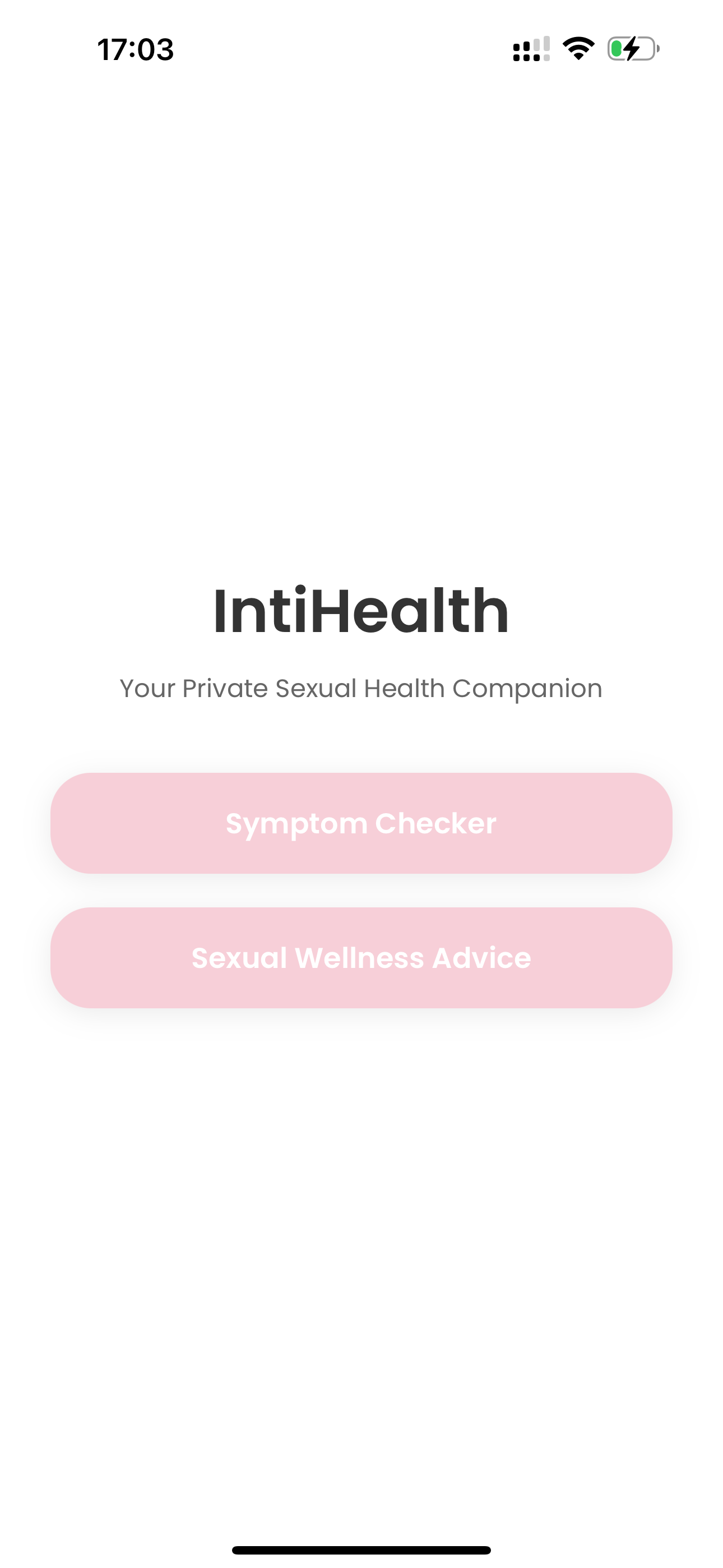 IntiHealth App Interface